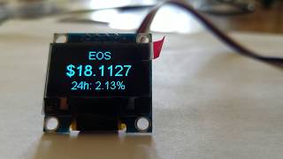 Multi cryptocurrency bitcoin ticker on ESP8266 D1 mini I2C OLED 096quot WIFI Marketcap [upl. by Nhaj]