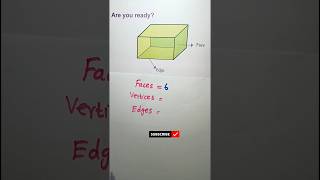 Cuboid number of faces Vertices and Edges learnwithnavishnu mathshorts cuboid [upl. by Metts889]