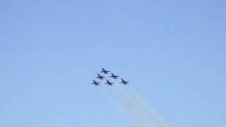 NAS Oceana Air Show 2010  Blue Angels Delta Formation twisting n turning awesome [upl. by Haelhsa]