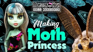 Making CUTE MOTH PRINCESS DOLL  Monster High Doll Repaint by Poppen Atelier [upl. by Vikky627]