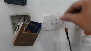 Hotel Key Card Switch  how to install and works  High power load and energy saving device [upl. by Aneekat]