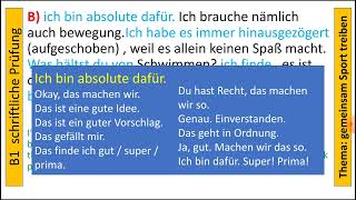 b1 mündliche Prüfung  gemeinsan Sport machen [upl. by Nodab]