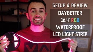 Set Up 164 FT RGB Water Proof LED Light Strip  DAYBETTER [upl. by Rothschild343]