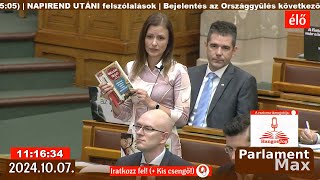 ⭕ VITA 🔴 Parlamenti Közvetítés ÉLŐ 20241007  ParlamentMax Támogató LUXOMUX [upl. by Attah64]