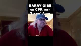 BARRY GIBB  helps honor lifesaver shorts beegees cpr stayinalive jivetubin beegees [upl. by Alolomo433]