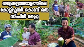 തൊടിയിലെ കോളിഫ്ലവർ കൊണ്ട് ഒരു സിംപിൾ ഫ്രൈ AJUS WORLD [upl. by Ettennod]