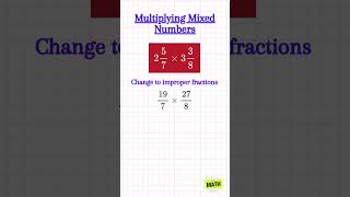 Multiplying Mixed Numbers 🥷🏻shorts short youtubeshorts yt maths fractions mixednumbers fyp [upl. by Dorrahs]