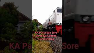 KA Pasundan soreSurabaya Gubeng  Kiaracondong shorts railfans daop2 subscribe [upl. by Midge]