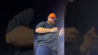 Luke Combs Handed ZYNs MidConcert 😂😂 LukeCombs ZYN Concert CountryMusic [upl. by Yelbmik]