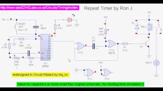 repeating timer with 4060 and 4001 [upl. by Vaios626]