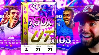 x103 87 UCL OR FANTASY HERO PICKS amp 750k GUARANTEED FUT BIRTHDAY ICON PACKS [upl. by Ateekal715]