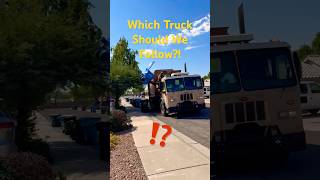 Which Garbage Truck Should We Follow garbagetruck shorts [upl. by Aneek]