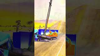 Big Hammer Crash vs vs Deep Water Pit – Epic Fails Challenge in BeamNGdrive shorts [upl. by Flin537]