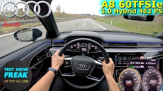 2024 Audi A8 60 TFSIe Quattro 462 PS TOP SPEED AUTOBAHN DRIVE POV [upl. by Maggee]