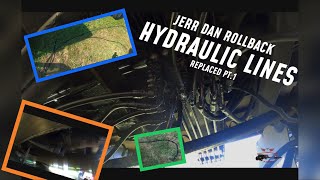 21ft JerrDan Rollback Hydraulic Lines Replacement Pt 1 FIRST TIME LEARNING AS I GO [upl. by Pet]