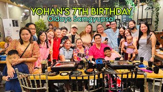 YOHANS 7TH BIRTHDAY  OLDAYS SAMGYUPSAL SAN PEDRO LAGUNA  Arlon GT [upl. by Ballman]