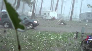 Hail During Cherrystone Campground Tornado 2014 [upl. by Janine]