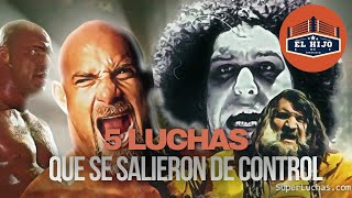 Salón de la infamia 5 luchas QUE SE SALIERON DE CONTROL  TOP 5  Parte 1 [upl. by Ennoirb306]