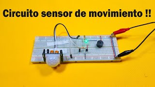 Circuito sensor de movimiento con PIR con pocos componentes  Electrónica básica [upl. by Nnylav]