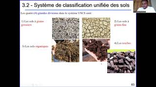 Mécanique des Sols1 Classification des sols Système de Classification Unifie des Sols USCS [upl. by Loredana116]