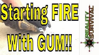 How To Start A Fire With Chewing Gum Wrapper amp A Battery [upl. by Aniles]