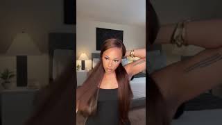 Save this video to style ur own chocolate brown hair🥰🥰wigs wigtutorial celiehair [upl. by Elodea]