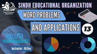 Lec 13 Word Problems and Application MCQs Based Series Sindh Educational Organ Mr Ali Bux Tunio [upl. by Amir]