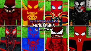 NOVO SPIDERMAN NO WAY HOME V2 ADDONSMOD COM MAIS DE 20 TRAJES E NOVOS VENOM amp CARNIFICINA [upl. by Eutnoj132]