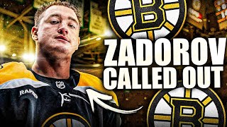 NIKITA ZADOROV GETS CALLED OUT BY BRUINS HEAD COACH… Former Vancouver Canucks News [upl. by Kalk756]