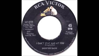 Skeeter Davis  I Cant Stay Mad At You  1963 RCA 4470709 [upl. by Etka]