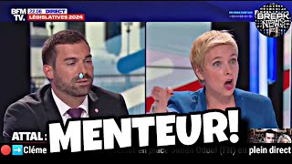 🔴➡️Front Populaire Clémentine Autain détruit Julien Odoul en plein direct [upl. by Skiest]