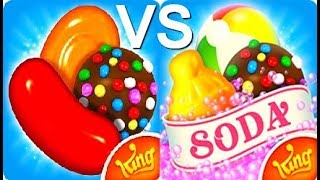 Candy Crush Saga VS Candy Crush Soda Saga Gameplay HD [upl. by Martz187]