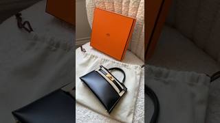 Box Leather Black Hermes Kelly Bag 🖤✨ minikelly kellybag hermeskelly hermesbox [upl. by Alegnat]