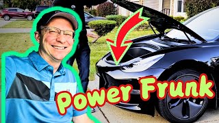 Tesla Model 3  Must Have EV Hack  Auto Power Frunk [upl. by Ellegna973]