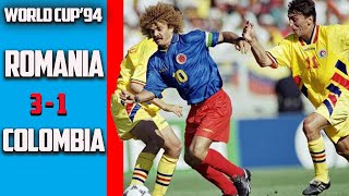 Romania vs Colombia 3  1 Group Stage A World Cup 94 [upl. by Barber]