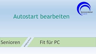 Autostart bearbeiten [upl. by Mildred]