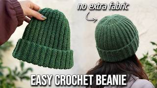 Easy Crochet Ribbed Beanie Tutorial for Beginners [upl. by Dayir]