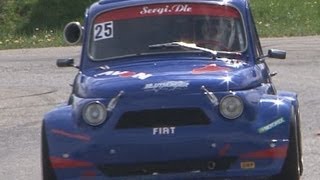 AMAZING FIAT 500 Prototype Audi TTR DTM exEkström Mini Cooper at Swiss Hillclimb 2012 [upl. by Buhler]