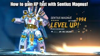 Sentius Magnus Gameplay How to level fast and on a budget Transformers Earth Wars [upl. by Yekram]