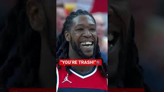 Montrezl Harrell Trash Talks Dennis Schröder 🍿 Shorts [upl. by Sibby894]