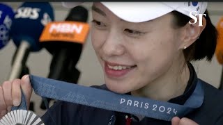 Olympics pistol shooter returns to South Korea as social media sensation paris2024 [upl. by Aiceila]