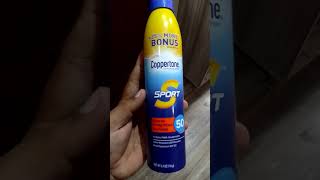 Coppertone sport sunscreen spray spf 50 sunscreen summer skincare ytshort [upl. by Dusty673]