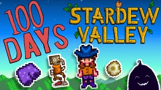 I Played 100 Days In Stardew Valley [upl. by Ahsinid]