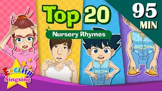 Head Shoulders Knees and ToesMore Nursery Rhymes  Top 20  Collection of Kids Songs [upl. by Matilda378]