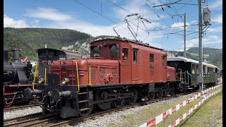 125 Jahre Oebb  Oensingen Balsthal Bahn  Krokodil De 66 15301 mit Shuttlezug [upl. by Nelyahs101]