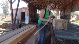 Father and Son Sawmill OperationSawing Cross Ties [upl. by Anitsim]