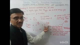 NMR Spectroscopy Population density or population excess and Gyromagnetic ratio [upl. by Caesar406]