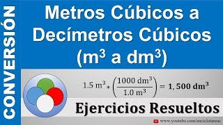 Metros Cúbicos a Decímetros Cúbicos m3 a dm3 Muy sencillo [upl. by Nortna]