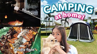 CAMPING BONFIRE amp BOODLE FIGHT AT HOME [upl. by Nylorac]