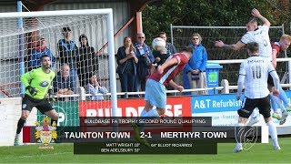 Extended Highlights  Taunton Town 21 Merthyr Town [upl. by Betty340]